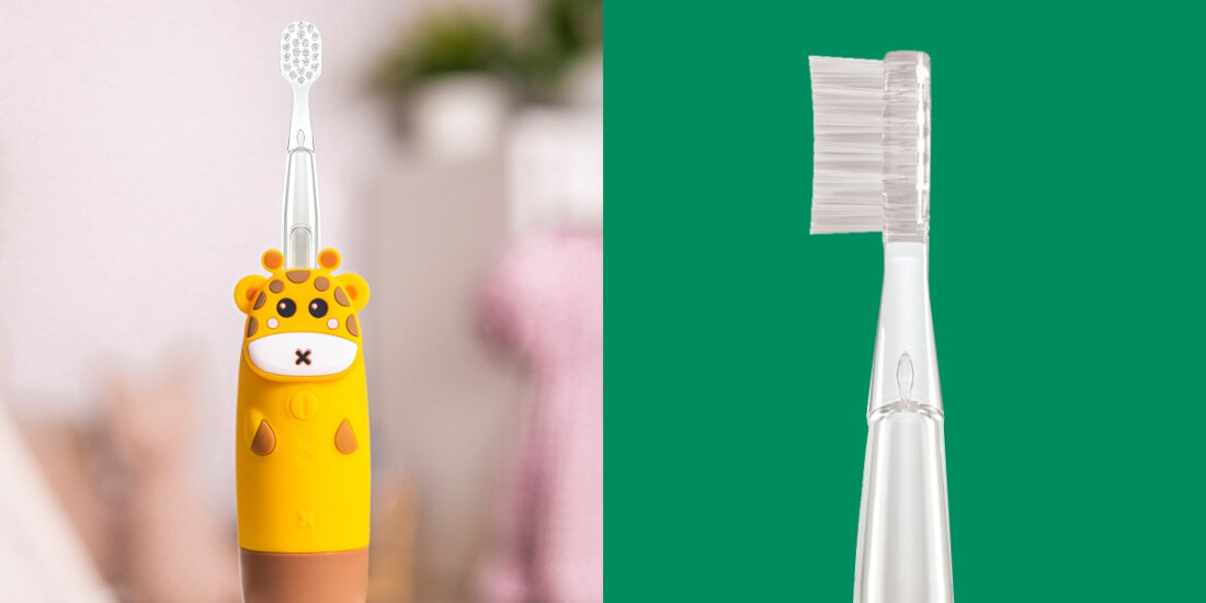 Końcówka szczoteczki INNOGIO GIO-450BH do szczoteczki GIOgiraffe/GIOrabbit/GIOpanda (Delikatna dla zębów) kompatybilne działanie użytkowanie wygoda komfort jama ustna zdrowie