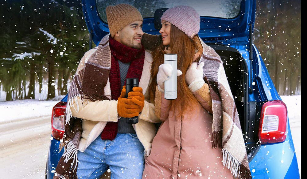 Kubek termiczny EXTRALINK Smart Travel Mug Srebrny 500 ml Smak bez fusów  sitko oddziela fusy od napoju smak kawa herbata