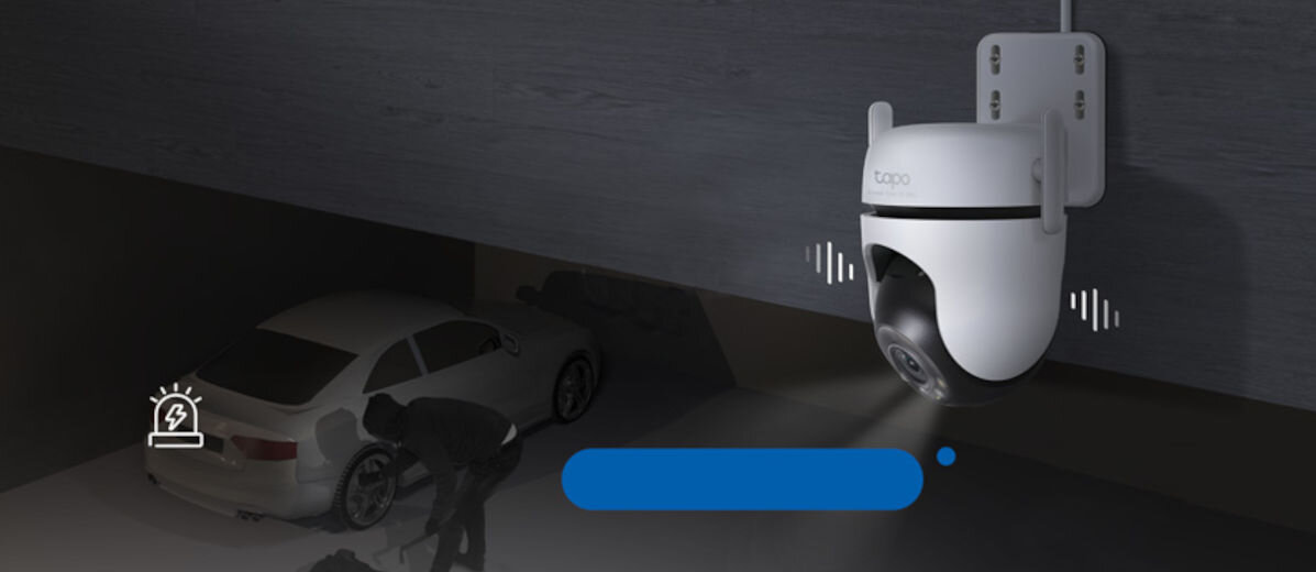 Kamera TP-LINK Tapo C520WS Zewnętrzna, Wi-Fi / LAN, algorytm, SI, obiekt, powiadomienia, kamera reaguje i komunikuje głosowo włamywacza samochodu
