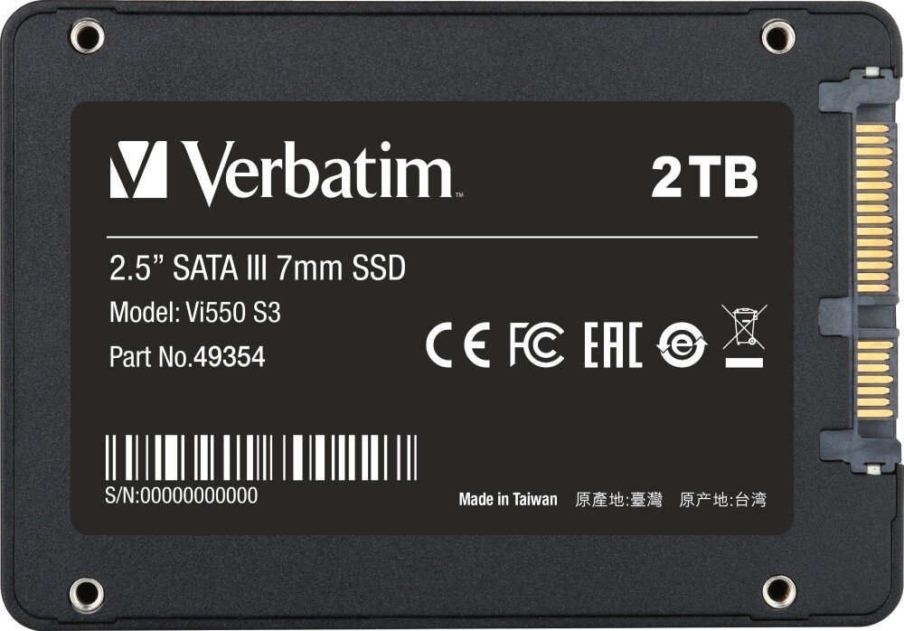 Dysk VERBATIM Vi550 S3 2TB SSD konstrukcja działanie budowa odporność