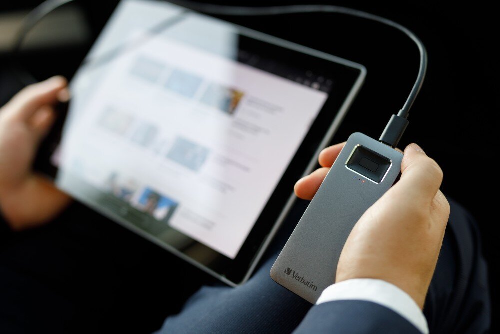 Dysk VERBATIM Executive Fingerprint Secure 512GB SSD cechy zalety działanie obudowa wykonanie