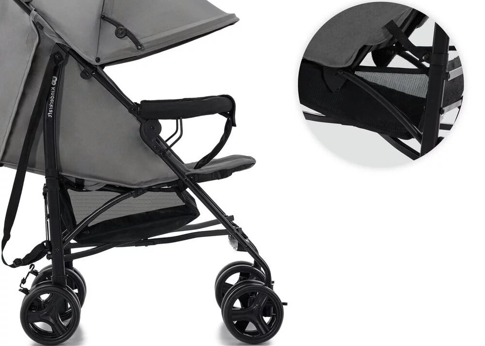 Wózek spacerowy KINDERKRAFT Tik szary Praktyczna przestrzeń pojemny kosz wygodne rozwiązanie szybki dostęp do najważniejszych rzeczy