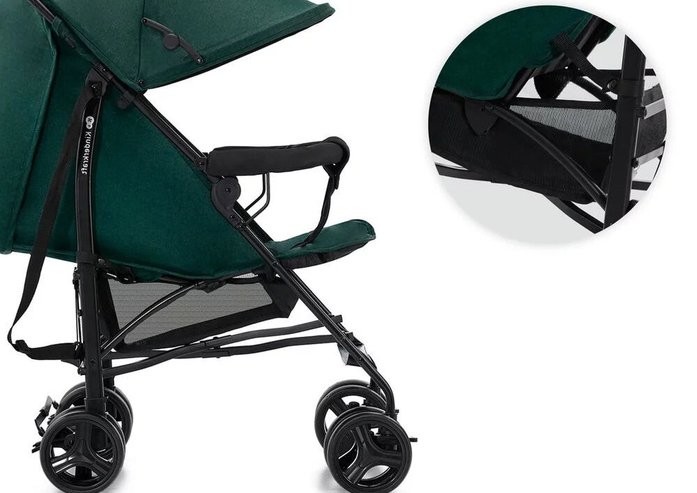Wózek spacerowy KINDERKRAFT Tik Zielony Praktyczna przestrzeń pojemny kosz wygodne rozwiązanie szybki dostęp do najważniejszych rzeczy