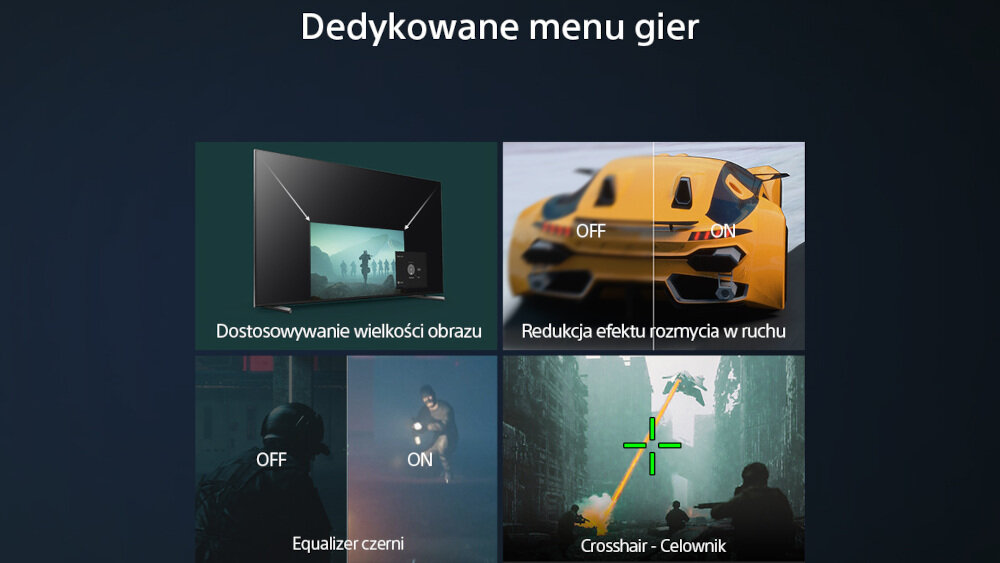 Telewizor SONY LED KD-X80L  - menu