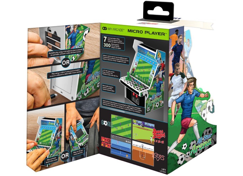 Konsola MY ARCADE DGUNL-4125 baterie zasilanie ładowanie port