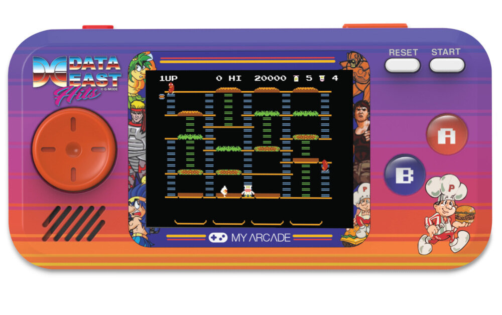Konsola MY ARCADE DGUNL-4127 gra grywalność retro dźwięk prywatność gniazdo słuchawkowe zasilanie grafika