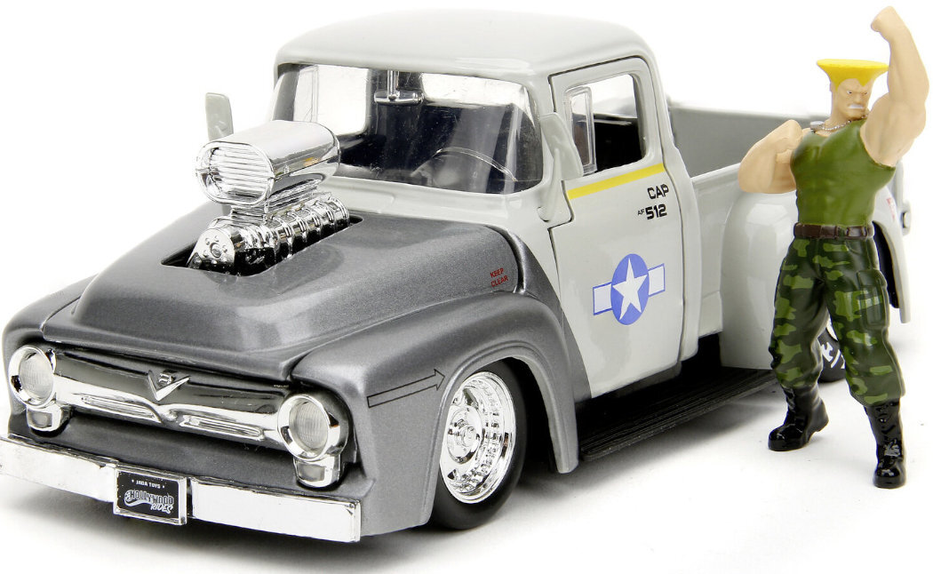 Samochód JADA TOYS Street Fighter 1956 Ford F-100 + figurka zabawa ruchomy jazda przygoda realizm