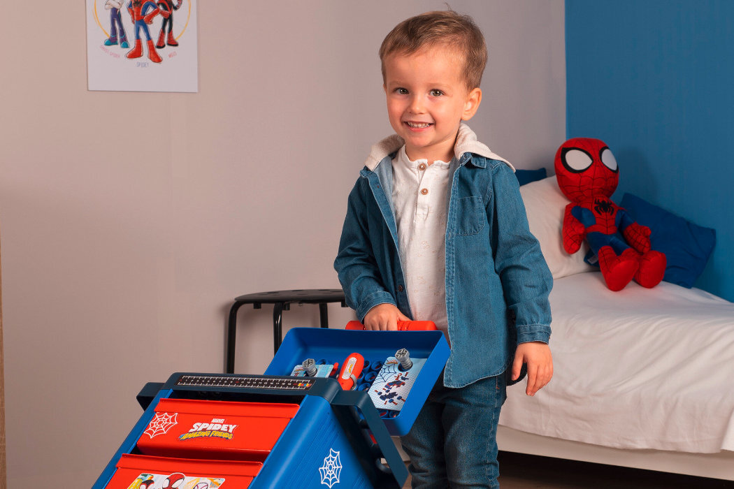 Zabawka warsztat SMOBY Spidey i jego niesamowici przyjaciele 7600360700 zabawa wyposażenie realizm nauka rozwój