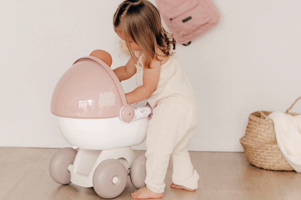 Wózek SMOBY Baby Nurse zabawa nauka kreatywność materiały rozwój