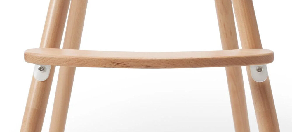 Krzesełko do karmienia KINDERKRAFT Sienna Szary 2 w 1 podnozka