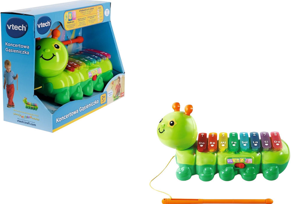 Zabawka interaktywna VTECH Koncertowa Gąsieniczka zaufanie zabawa śmiech rozwój