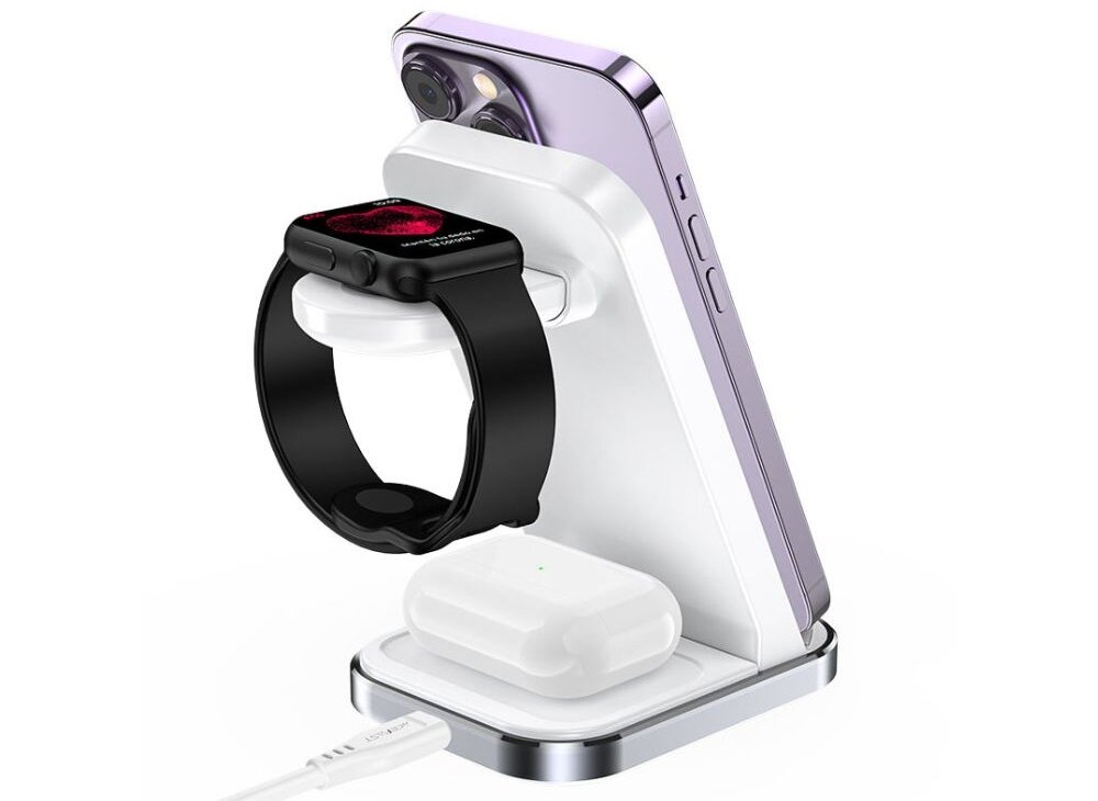 stacja ładująca acefast ładowarka 3w1 ładowarka do smartwatcha ładowarka do iphone ładowarka magsafe ładowarka bezprzewodowa ładowarka do słuchawek