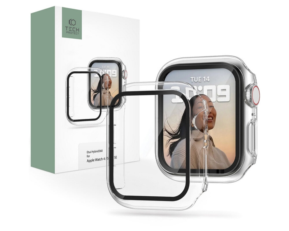 Etui TECH-PROTECT Hybrid360 do Apple Watch bezpieczeństwo ochrona styl jakość ekran nieskazitelność funkcjonalność estetyka instalacja bezpieczeństwo