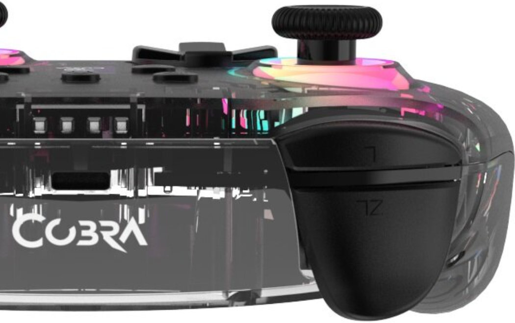 Kontroler COBRA QSP505TR Transparent PS4 konsola granie sterowanie gry
