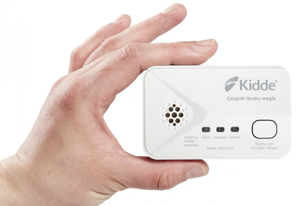 Czujnik tlenku węgla czadu KIDDE 2030-DCR precyzyjny sensor przechowanie w pamieci informacji o wykryciu stezenia CO przekraczajacego poziom 100 PPM