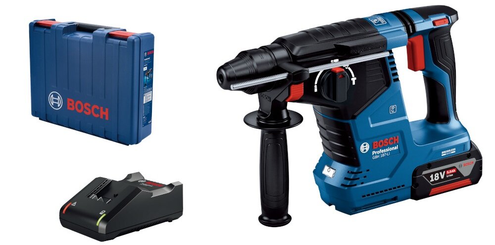 Młot udarowo-obrotowy BOSCH Professional GBH 187-LI 611923022 akumulator ladowarka walizka dokumentacja