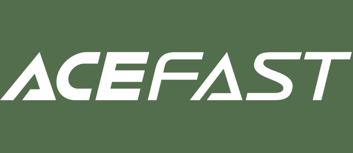Logo z napisem \'ACEFAST\' na zielonym tle.