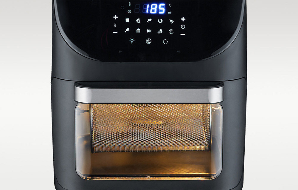 Frytkownica beztłuszczowa LEACCO AF103 Air Fryer komfort przemyślana konstrukcja wygodna obsluga rezultaty kulinarne wbudowany wyświetlacz LED