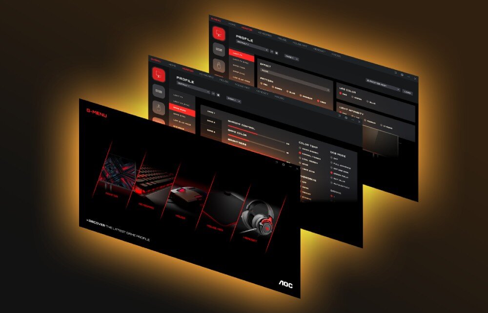 Monitor AOC 16G3 15.6 1920x1080px IPS 144Hz 4 ms [GTG] aplikacja ustawienia