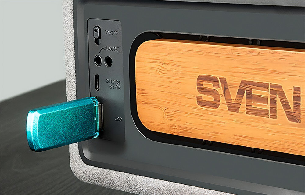 Głośnik mobilny SVEN HA-930 Brązowy podłączenie Bluetooth porty