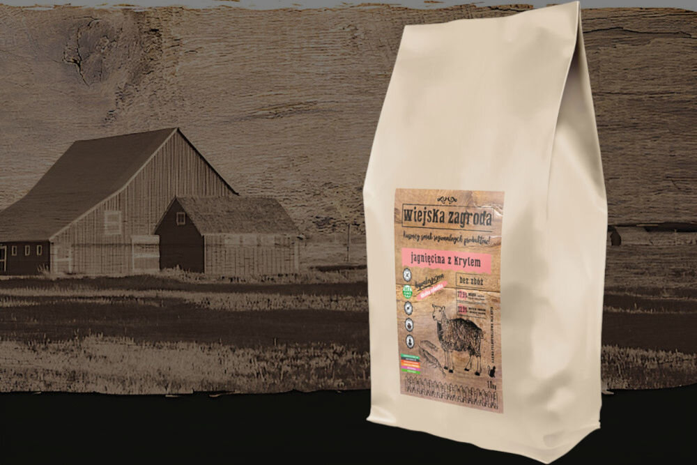 Karma dla kota WIEJSKA ZAGRODA Jagnięcina z krylem 10 kg naturalne składniki