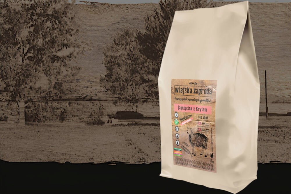 Karma dla kota WIEJSKA ZAGRODA Jagnięcina z krylem 10 kg dawkowanie analiza sklad