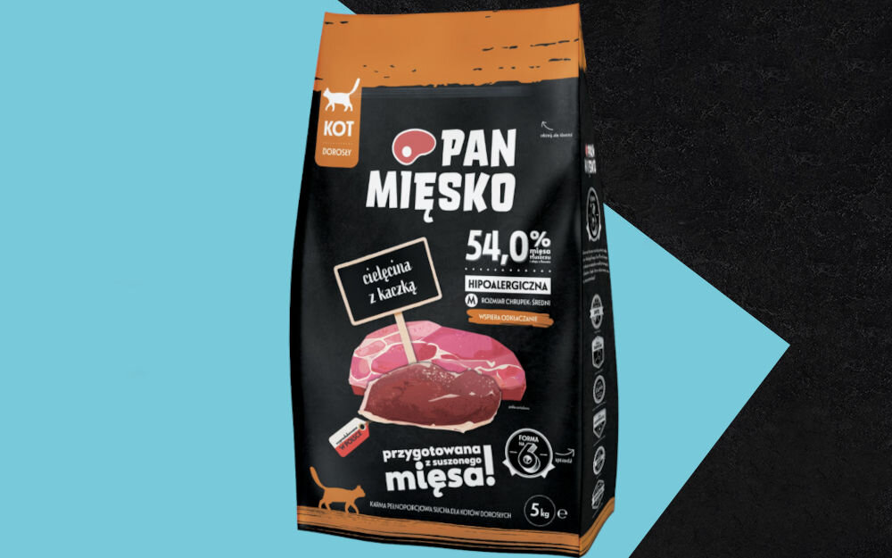 Karma dla kota PAN MIĘSKO Cielęcina z kaczką 5 kg naturalne składniki