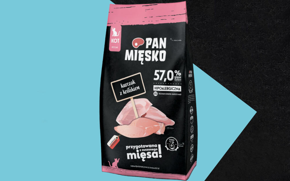 Karma dla kota PAN MIĘSKO Kurczak z królikiem 5 kg naturalne składniki
