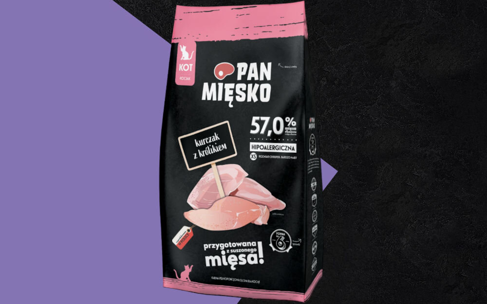 Karma dla kota PAN MIĘSKO Kurczak z królikiem 5 kg dawkowanie analiza sklad