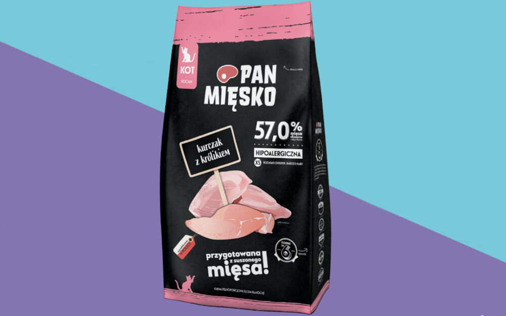 Karma dla kota PAN MIĘSKO Kurczak z królikiem 5 kg dawkowanie analiza sklad