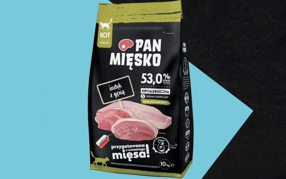 Karma dla kota PAN MIĘSKO Indyk z gęsią S 10 kg naturalne składniki