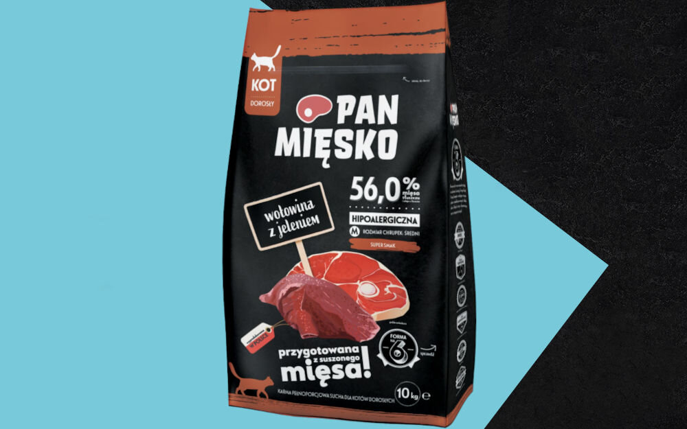 Karma dla kota PAN MIĘSKO Wołowina z jeleniem 10 kg naturalne składniki