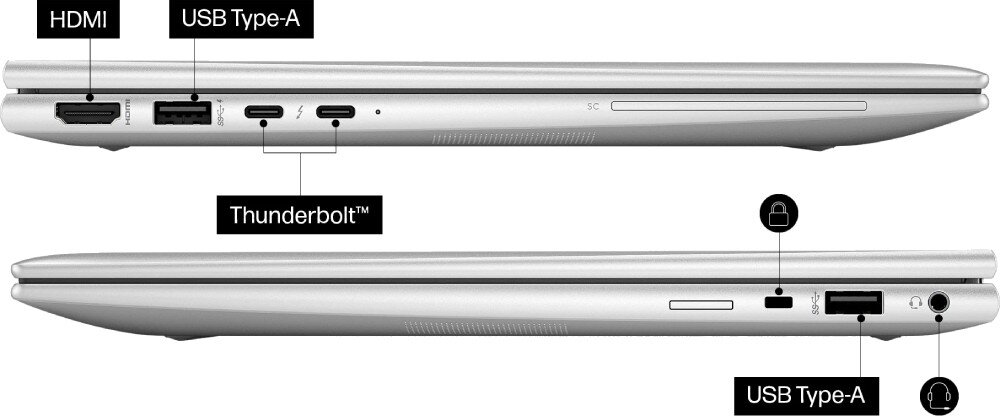 Laptop HP EliteBook 840 G10 14 IPS i7-1355U 16GB RAM 512GB SSD Windows 11 Professional porty złącza podłączenie Wi-Fi Bluetooth