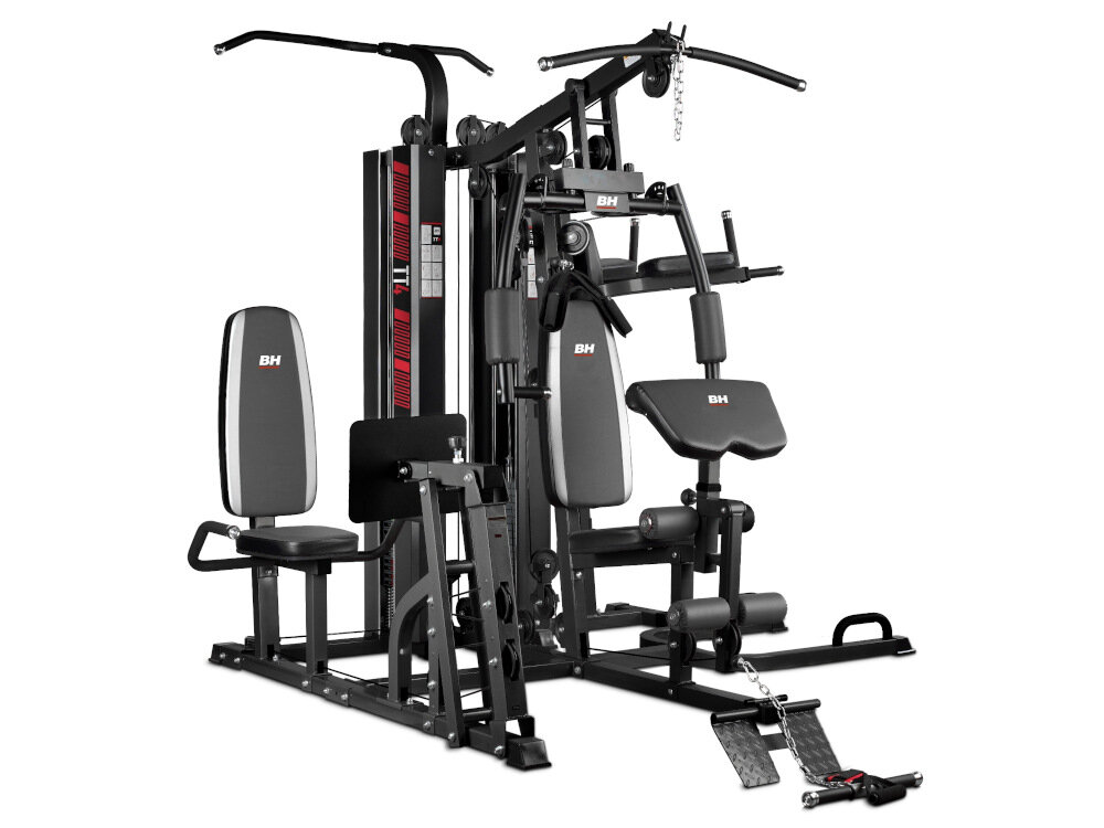 Atlas BH FITNESS TT4 G159B 4 stanowiska suwnica na nogi wyciag gorny i dolny stojak do podciagania modlitewnik przyrzad do cwiczen nog trening tricepsow miesni motylkowych dla osob o wadze do 130 kg