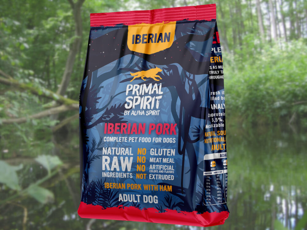 Karma dla psa PRIMAL SPIRIT Iberian Pork 1 kg dawkowanie analiza sklad