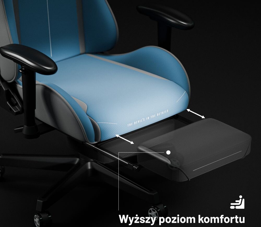 Fotel Diablo CHAIRS X-ST4RTER poduszka ledzwiowa podnozek wygoda