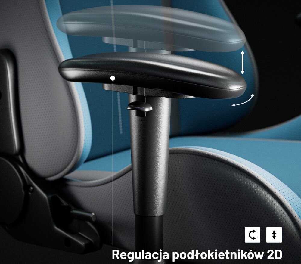 Fotel Diablo CHAIRS X-ST4RTER wyprofilowane miekkie podlokietniki