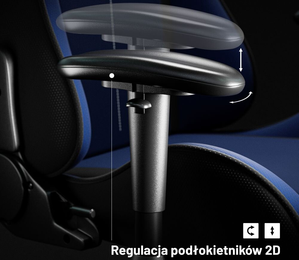 Fotel Diablo CHAIRS X-ST4RTER wyprofilowane miekkie podlokietniki