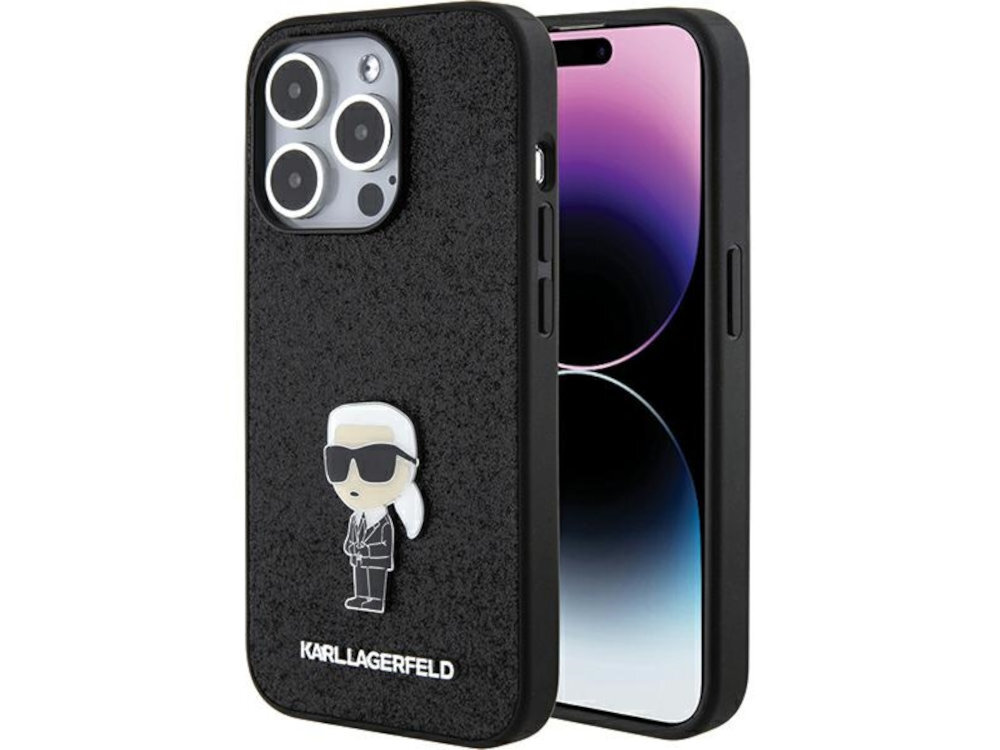 Etui Karl Lagerfeld Fixed Glitter etui założone na smartfon