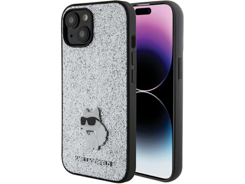 Etui Karl Lagerfeld Fixed Glitter etui założone na smartfon 