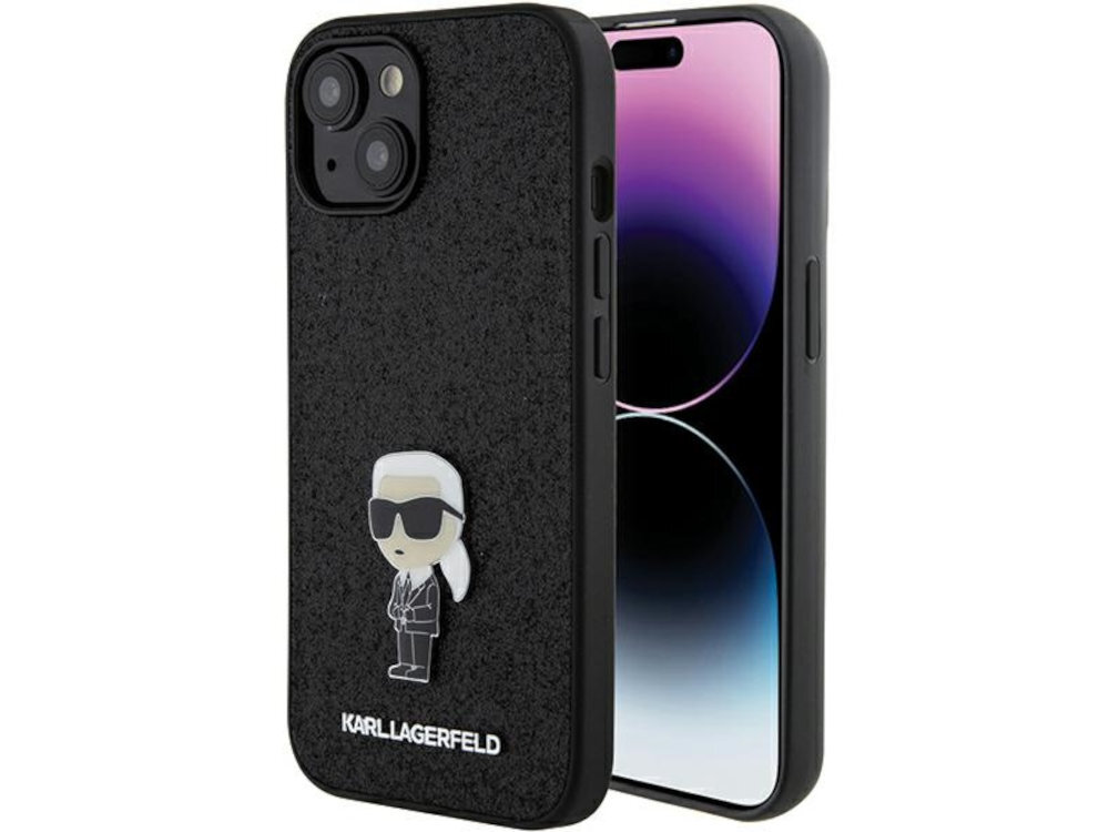 Etui Karl Lagerfeld Fixed Glitter etui założone na smartfon