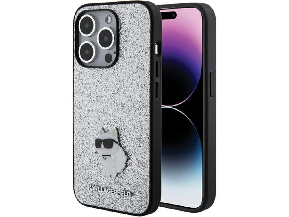 Etui Karl Lagerfeld Fixed Glitter etui założone na smartfon 