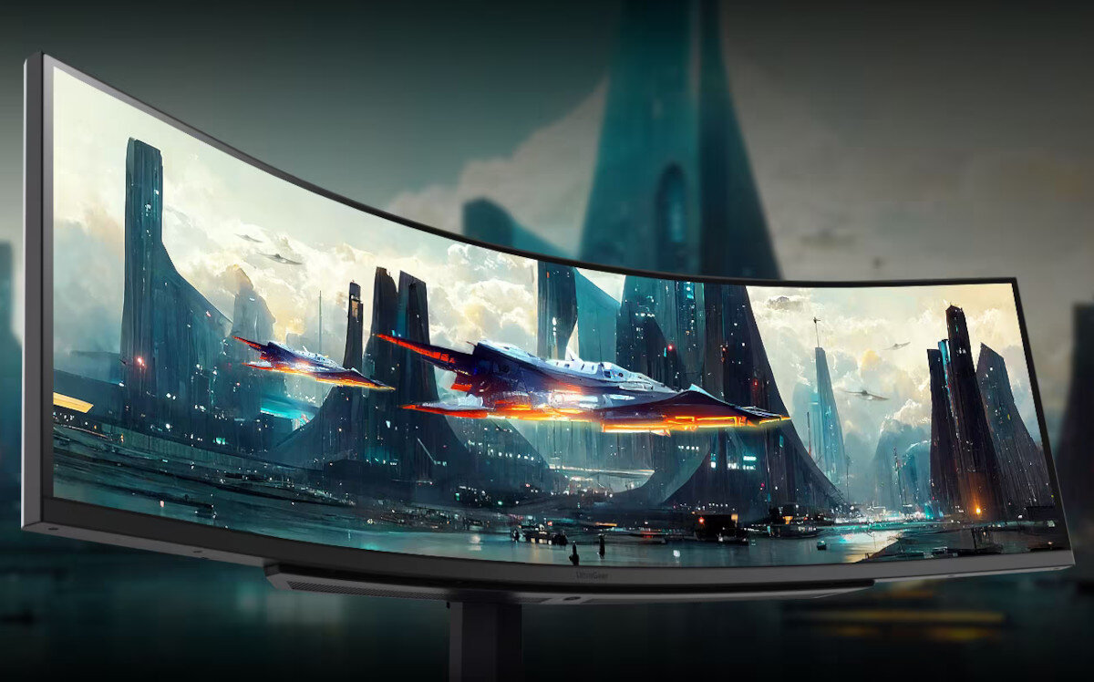 Monitor LG UltraGear 49GR85DC-B 49 5120x1440px 240Hz 1 ms [GTG] Curved wyświetlacz przekątna proporcje zakrzywienie rozdzielczość