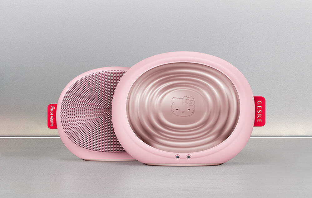 Soniczna szczoteczka do czyszczenia twarzy 5w1 Geske z Aplikacja (hello kitty różowy) Odkrycie w pielęgnacji technologia SmartSonic