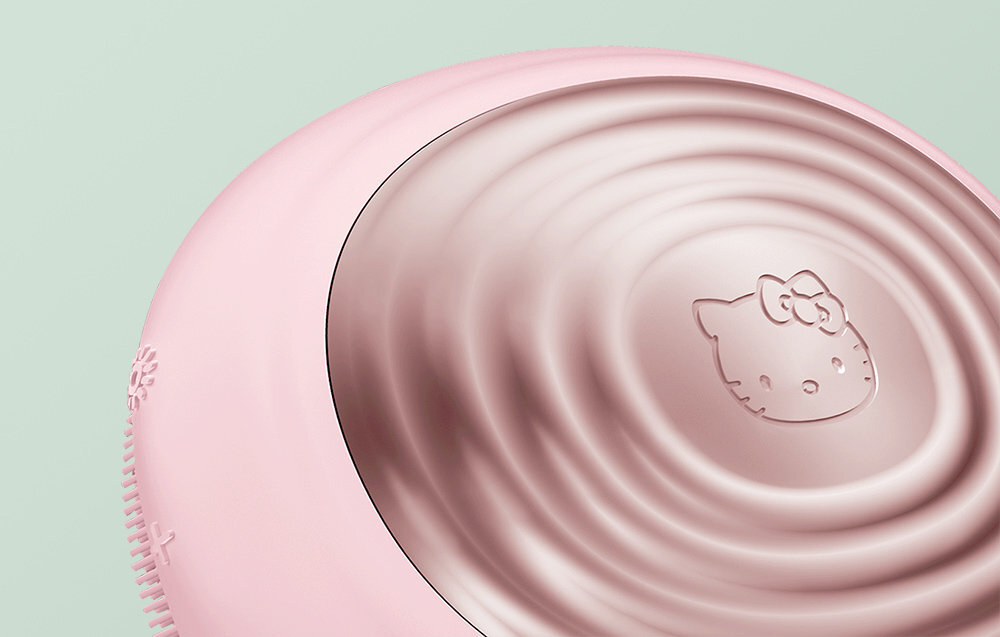 Soniczna szczoteczka do czyszczenia twarzy 5w1 Geske z Aplikacja (hello kitty różowy) masaz Youthful Glow aż 8000 pulsacji na minutę