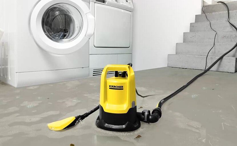 Pompa zanurzeniowa do wody KARCHER SP 9.500 Dirt cisnienie 0,9 bar Filtr wstępny tryb reczny tryb automatyczny