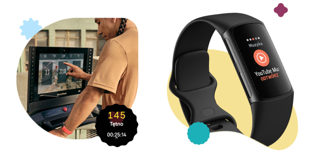 Smartband Google Fitbit Charge 6 ekran bateria czujniki zdrowie sport pasek ładowanie pojemność rozdzielczość łączność sterowanie krew puls rozmowy smartfon aplikacja