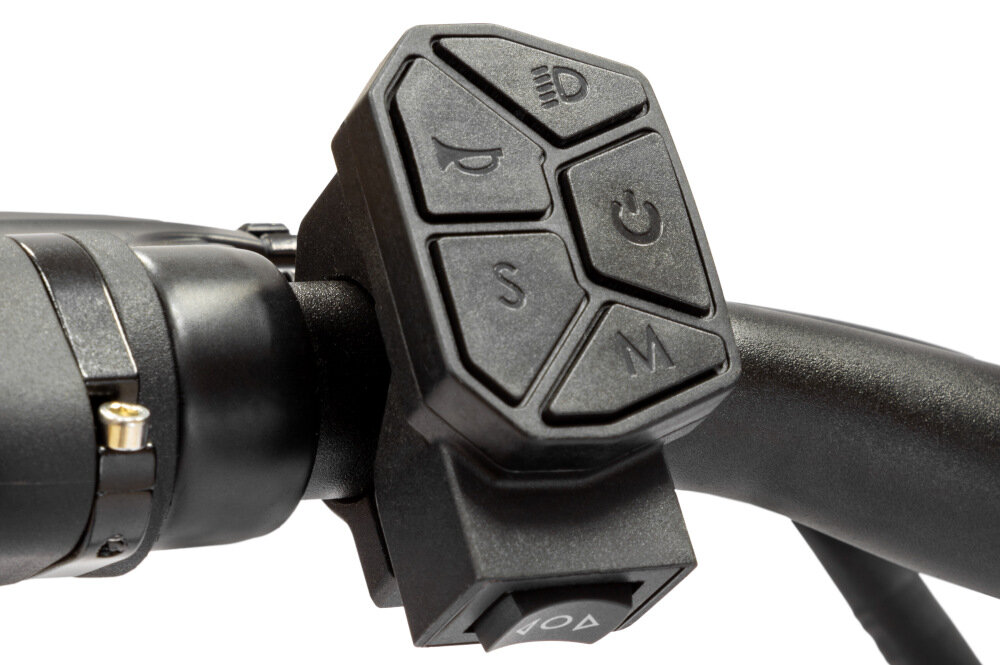 Hulajnoga elektryczna JEEP JXP Czarno-szary sygnal dzwiekowy komunikacja z innymi uczestnikami drogi tempomat ustawienie i utrzymanie stalej predksci wieksze bezpieczenstwo oszczednosc energii