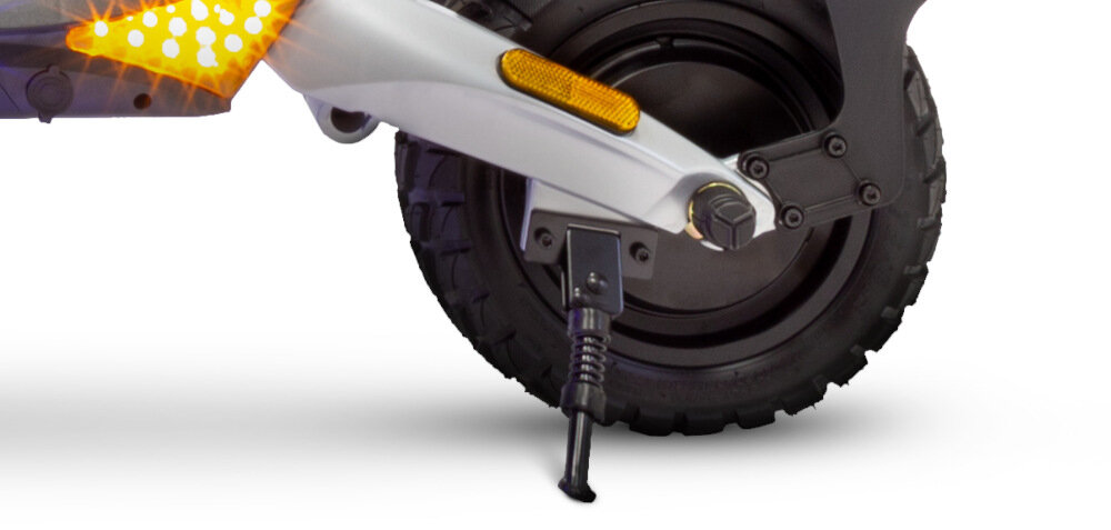 Hulajnoga elektryczna JEEP JXP Czarno-szary skladna wytrzymala stopka w centralnym punkcie ciezkosci