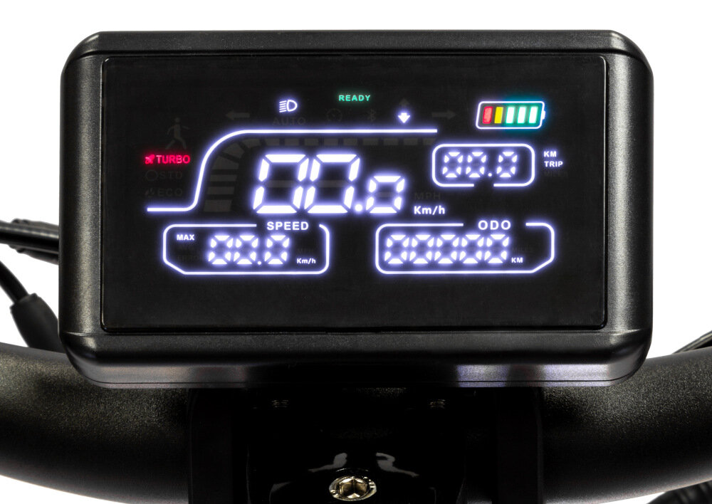 Hulajnoga elektryczna JEEP JXP Czarno-szary intuicyjny wyswietlacz LCD modul Bluetooth